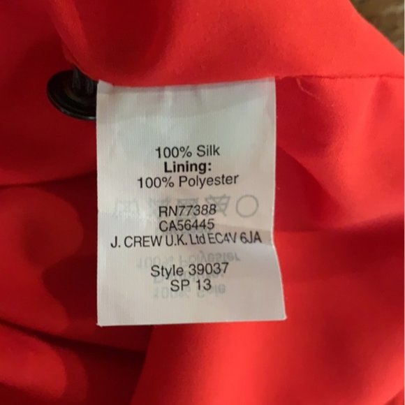 Madewell Red Floral Button Up Silk Dress sz small - Picture 5 of 6